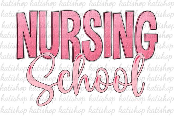 Download Pink Nursing School Glitter Sublimation - Premium Resources