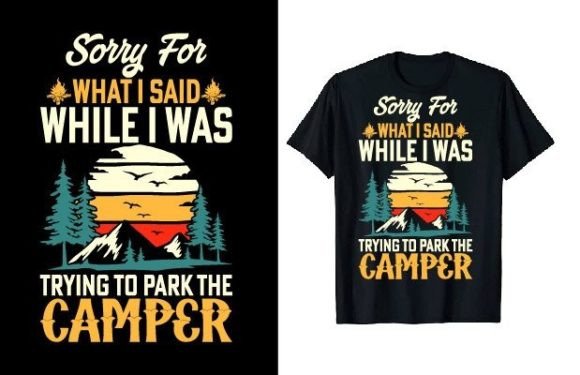 Download Vintage Camper Camping T-shirt Design - Premium Resources